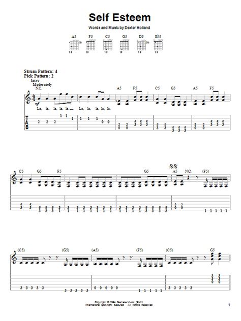 Self Esteem by The Offspring - Easy Guitar Tab - Guitar Instructor