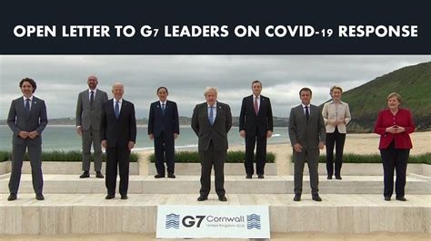 Open Letter to G7 Leaders on Quick and Equitable Global Distribution of COVID-19 Vaccines ...