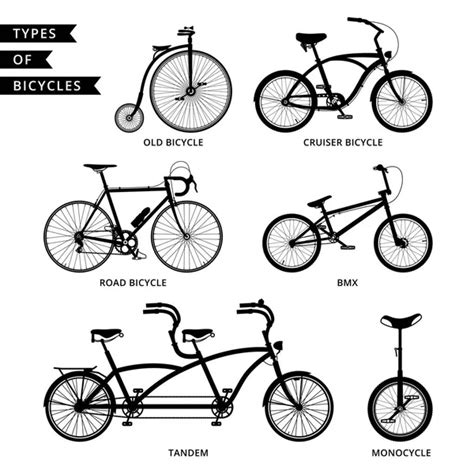 Types Bicycle Bikes Black Stock Vector Image by ©ko.t.3208.gmail.com #229159932