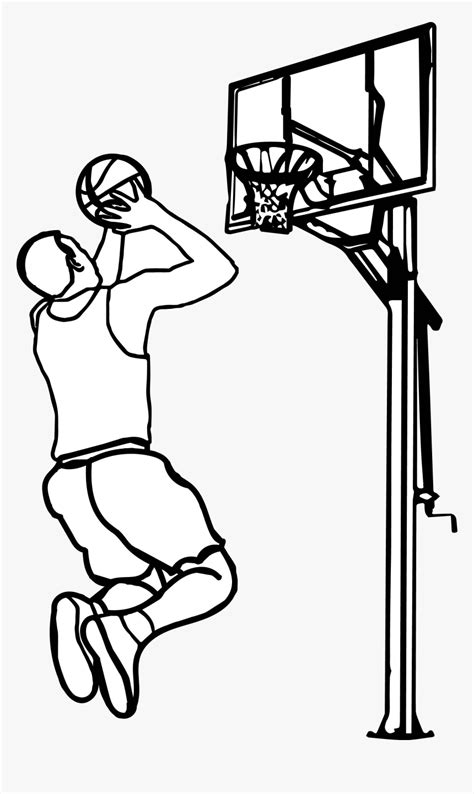 Basketball Cartoon Outline