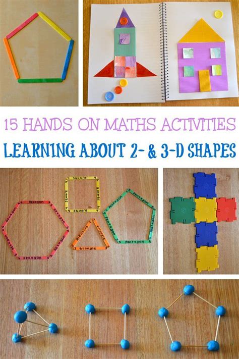 15 Fun, Hands On Activities for Learning About 2D and 3D Shapes | Shape activities kindergarten ...