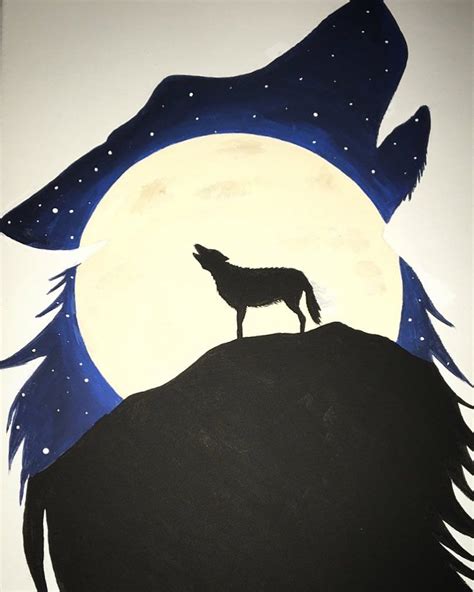 Wolf acrylic painting on canvas made for a friends birthday 🐺 | Disney canvas art, Acrylic ...