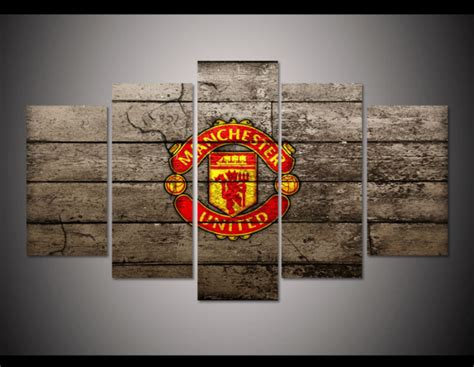 5 Panels Manchester United Canvas Prints Painting Wall Art Picture Home Decor - Posters & Prints