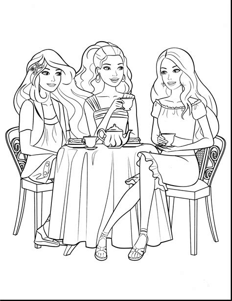 Barbie And Friends Coloring Pages at GetColorings.com | Free printable colorings pages to print ...