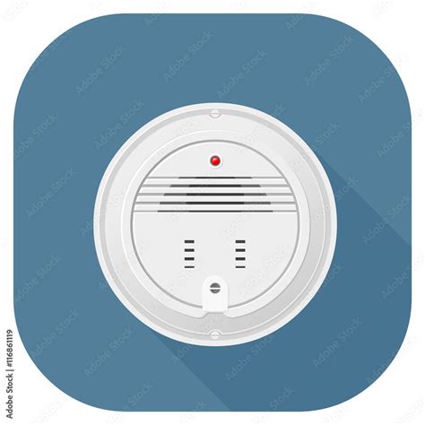 A vector illustration of a smoke alarm flat icon design. Smoke Detector ...