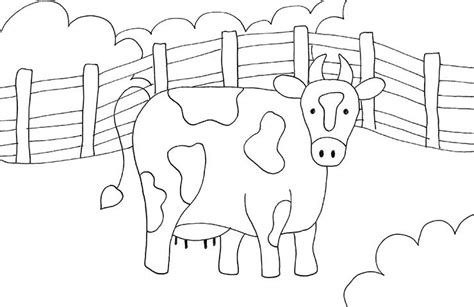 Barnyard Cow Coloring Page » Wee Folk Art