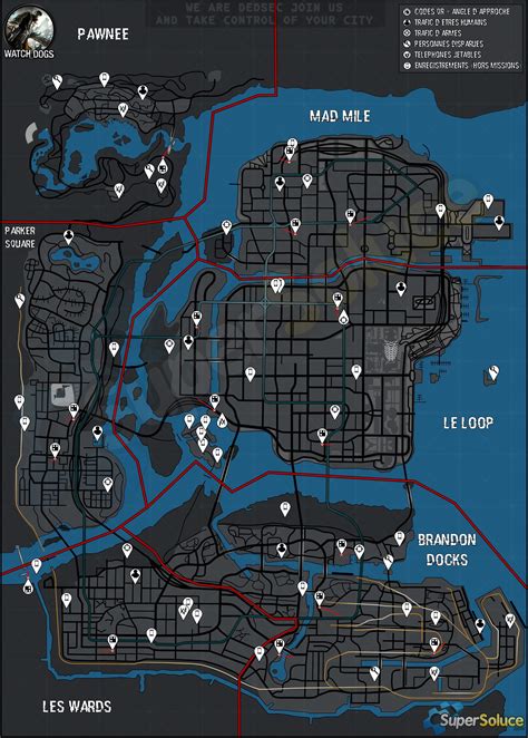 Game Map: Watch Dogs | Карта, Чикаго