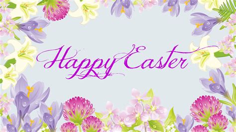 Happy Easter Flowers Lilies Holiday Spring HD Easter Wallpapers | HD Wallpapers | ID #65843