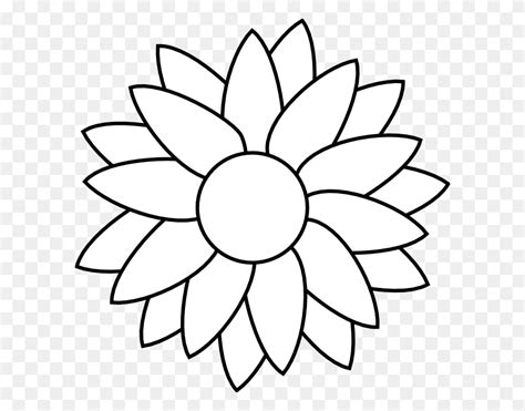 Flower Clipart Black And White | Free download best Flower Clipart ...