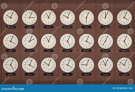 Time Zone Business World Clock Stock Photo - Image of bangkok, berlin: 191462236