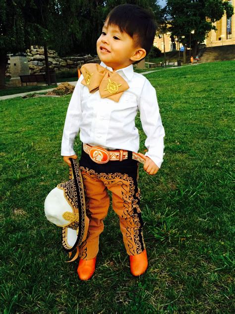 My son is the most handsome Charro!!!! Mexican charro, boots and sombrero vintage | Mexican ...