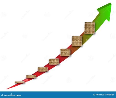 Capital Growth Chart Concept With Coin Stacks Royalty Free Stock Images - Image: 30611129