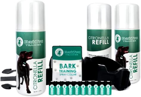 Barktec Citronella Bark Collar Ultimate Kit - Anti Barking Device for Dogs - Humane Spray Collar ...