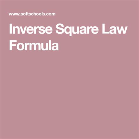 Inverse Square Law Formula Wikipedia, Physics, Formula, Law, Physique