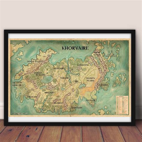 Khorvaire map Eberron print Dungeons n Dragons DnD print | Etsy