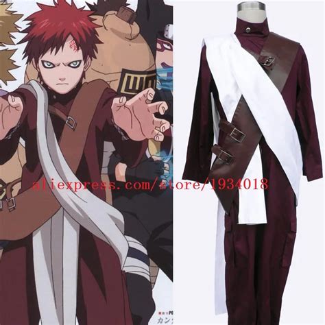 Anime Customized NARUTO Gaara Cosplay Costume Male Hokage Halloween party Any Size Free shipping ...