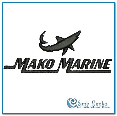 Mako Boats Logo 3 Embroidery Design | Emblanka.com