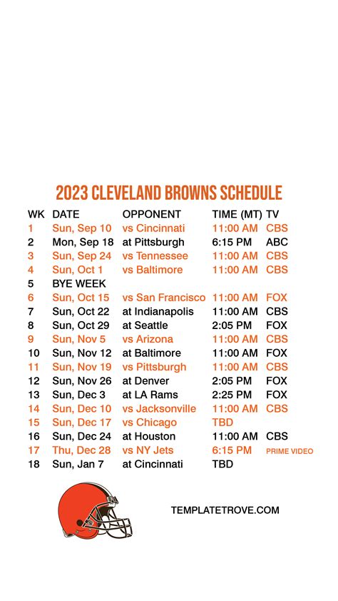 Cleveland Browns Tv Schedule 2024 - Joye Tamarah