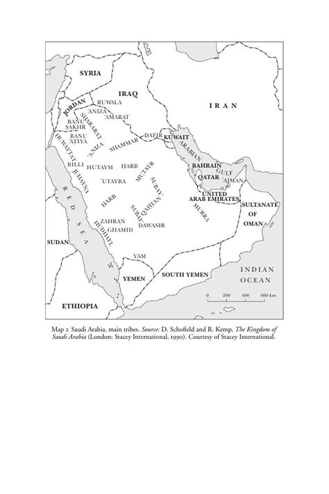 Saudi Arabia, main tribes (Map 2) - A History of Saudi Arabia