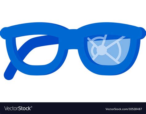 Broken glasses Royalty Free Vector Image - VectorStock