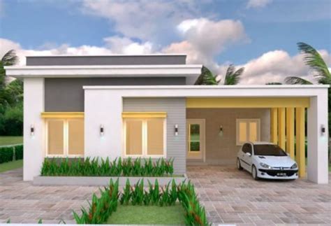 Modern Exterior House Design with Flat Roof - Pinoy House Designs