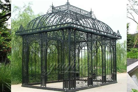 Garden Wrought Iron Pavilion Metal Gazebo- You Fine Sculpture