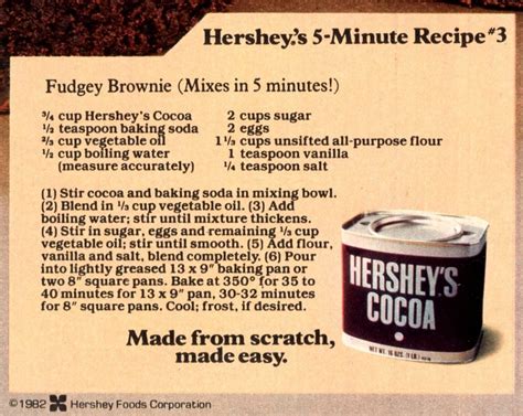 Hershey's Best Brownies: The classic fudgy recipe made with cocoa ...