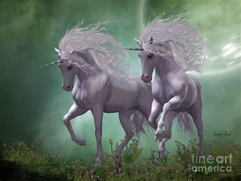 Moonlight Unicorns Digital Art by Corey Ford - Fine Art America