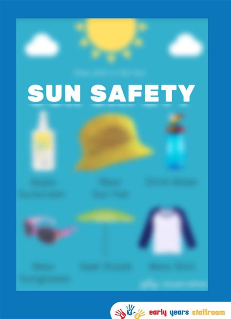 Sun Safety Poster - Classroom Display - Early Years - EYFS