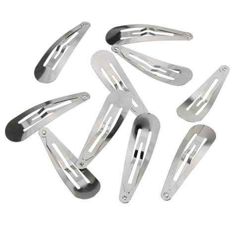 50Pcs Silver Metal Snap Barrettes Hair Clips Hair Accessories at Banggood sold out