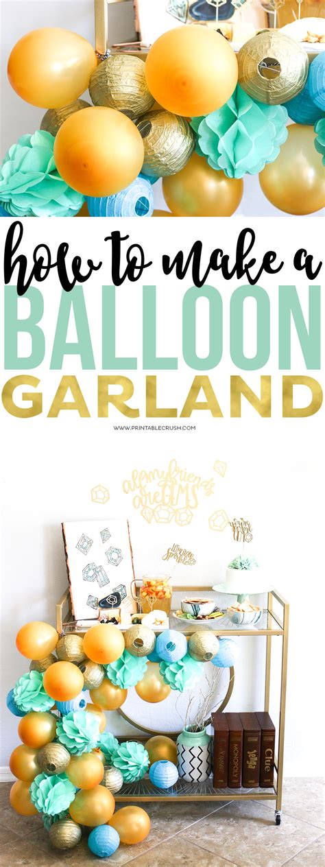 How to Make a DIY Balloon Garland - Printable Crush