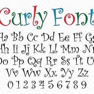 Curly Font Christmas Font Elf Font Christmas Elf Font Santa - Etsy