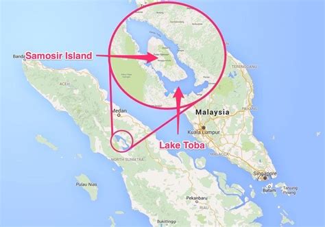 Map Of Lake Toba | Island Maps