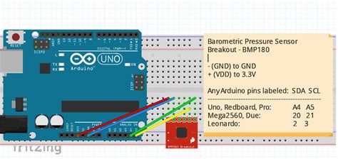 Fritzing Project – Arduino - Barometric Pressure Sensor BMP180