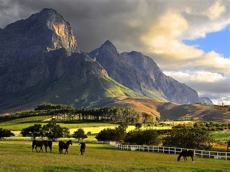 HD wallpaper: south africa, stellenbosch, mountain, vineyard, clouds, sky | Wallpaper Flare