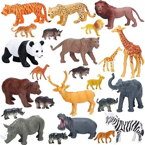 Jumbo Safari Animals Figures, Realistic Large Wild Zoo Animals, Jungle Animals Toys Set with ...