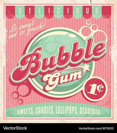 Bubble gum Royalty Free Vector Image - VectorStock