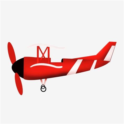 Red Airplane Clipart Transparent Background, Cartoon Creative Red ...