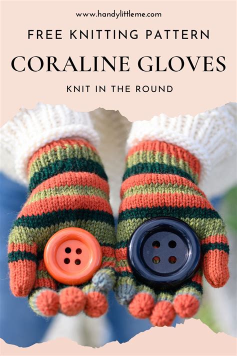 Coraline Gloves Knitting Pattern - Handy Little Me