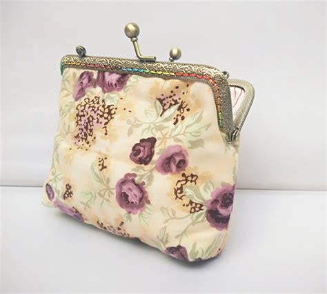 Kiss Lock Clutch Bag Rose Flowers Women Girl Bridesmaid Purse - Etsy