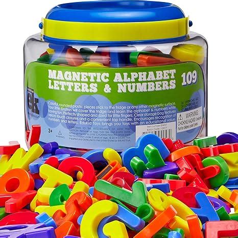 Amazon.com: EduKid Toys ABC Magnets - 109 Magnetic Alphabet Letters ...