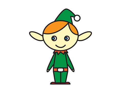 How To Draw a Cheerful Christmas Holiday Elf for Kids - Rainbow Printables