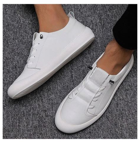 US $39.0 |SOLUDOSO Genuine Leather Shoes Men Sneakers Casual Male Footwear Fashion Brand White ...