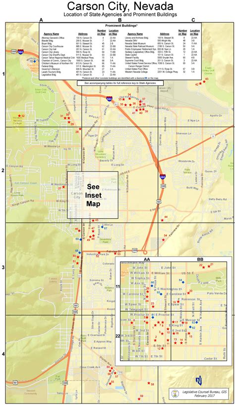 Carson City tourist map - Ontheworldmap.com