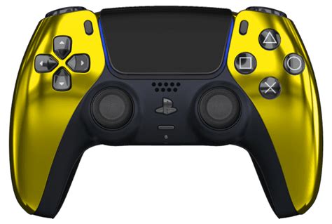 TCP Chrome Gold PS5 Controller with Black Buttons and Back Shell - The ...