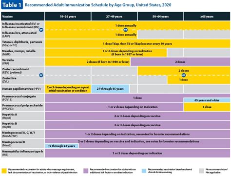 Adult Immunization Schedule