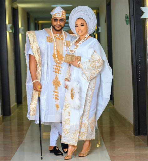 Couple Wedding Set, Aso Oke Wedding Set, Nigerian Wedding Dress, Aso ...