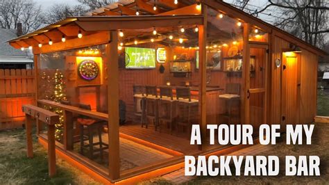 A tour of my backyard bar - YouTube