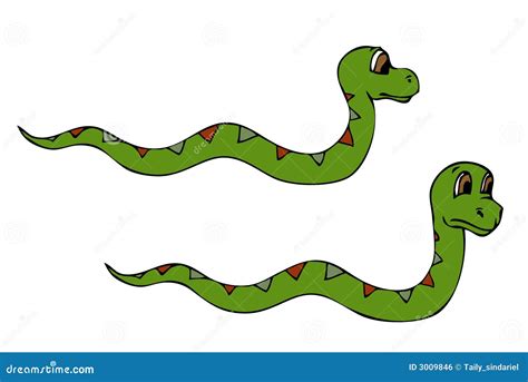 Two cartoon snakes stock vector. Illustration of poison - 3009846