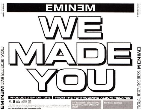 Eminem - We Made You (2009, CDr) | Discogs